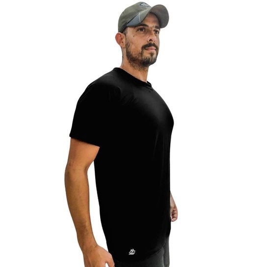 Camisa Masculina Manga Curta Básica Com Gola V Respirável