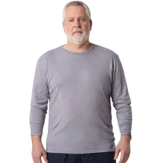 Camisa Masculina Manga Longa Plus Size Malha Fria