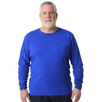 Camisa Masculina Manga Longa Plus Size Malha Fria