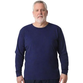 Camisa Masculina Manga Longa Plus Size Malha Fria