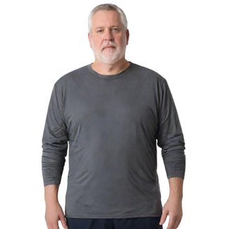 Camisa Masculina Manga Longa Plus Size Malha Fria