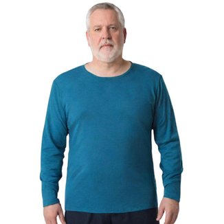 Camisa Masculina Manga Longa Plus Size Malha Fria
