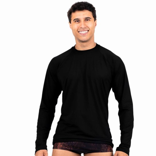 Camisa Masculina Térmica Segunda Pele Praia Surf Proteção Uv