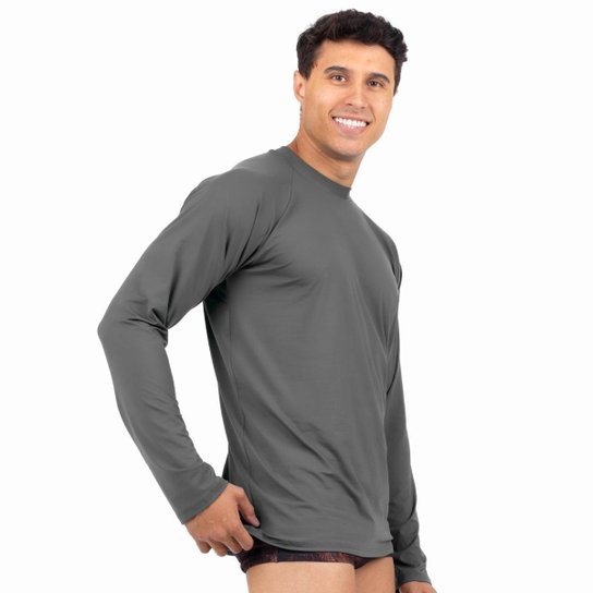 Camisa Masculina Térmica Segunda Pele Praia Surf Proteção Uv