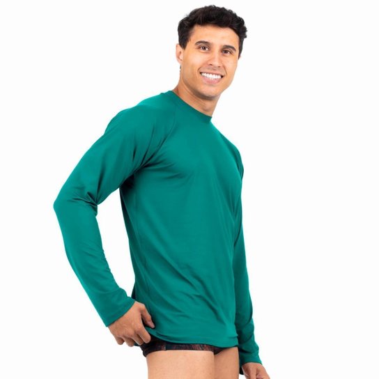 Camisa Masculina Térmica Segunda Pele Praia Surf Proteção Uv