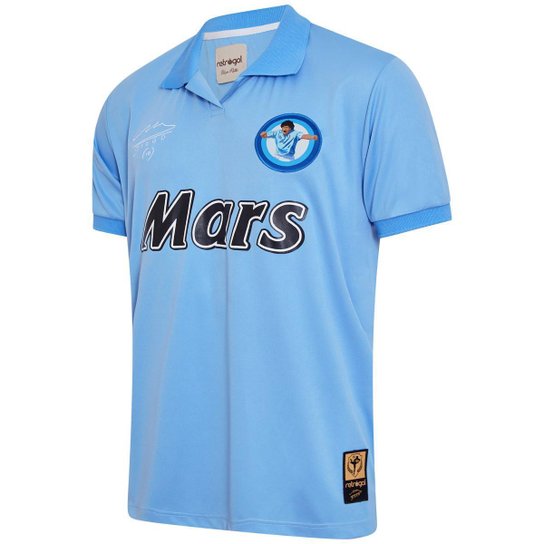 Camisa Napoli Anos 90 Retrô Maradona Masculino