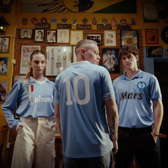 Camisa Napoli Anos 90 Retrô Maradona Masculino