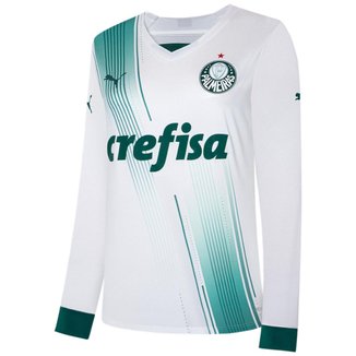 Camisa Palmeiras 2023 Manga Longa Away Torcedor Feminina