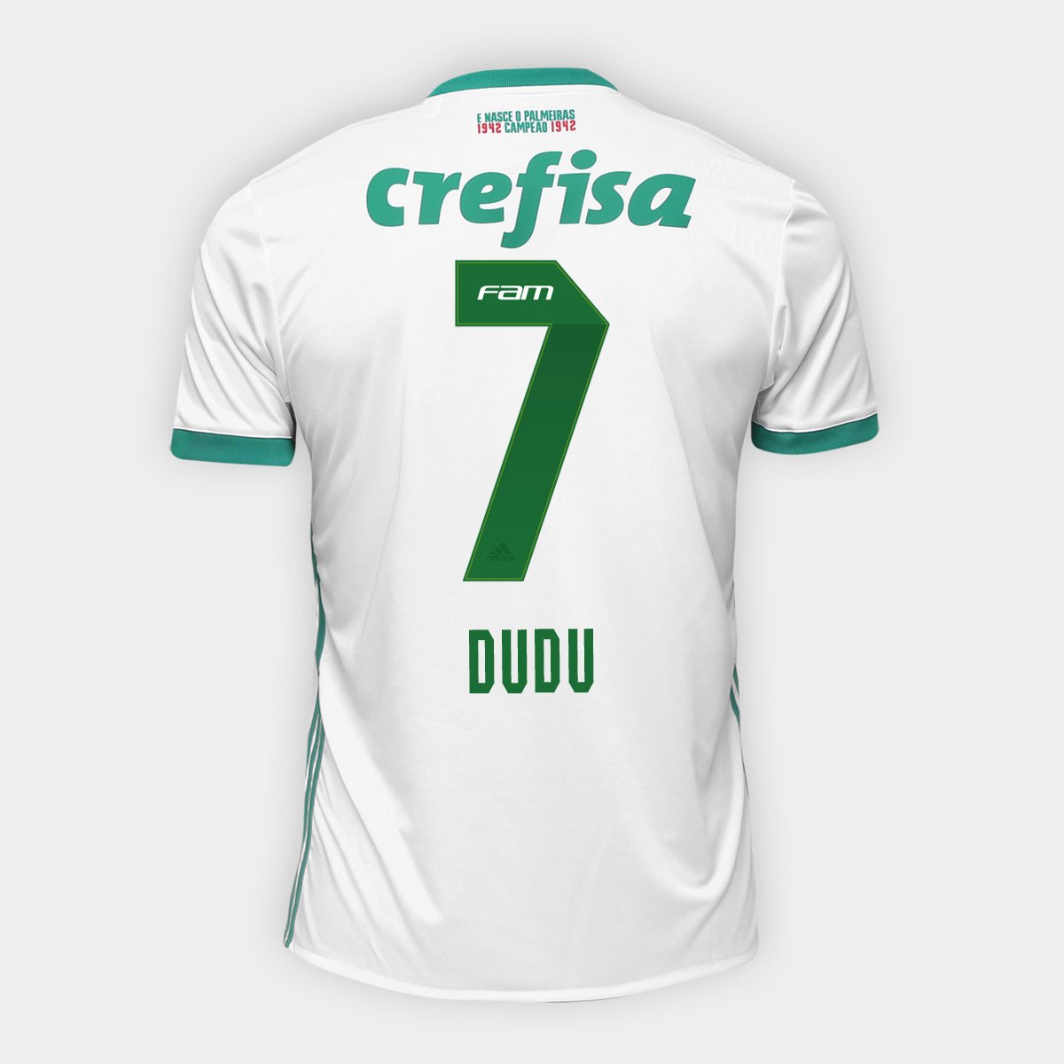 Camisa Palmeiras II 17/18 nº 7 Dudu Torcedor Adidas ...