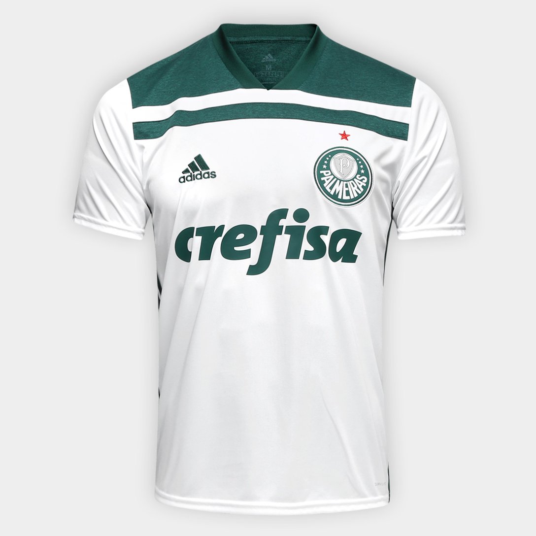Camisa Palmeiras II 2018 s/n° Torcedor Adidas Masculina Branco+Verde