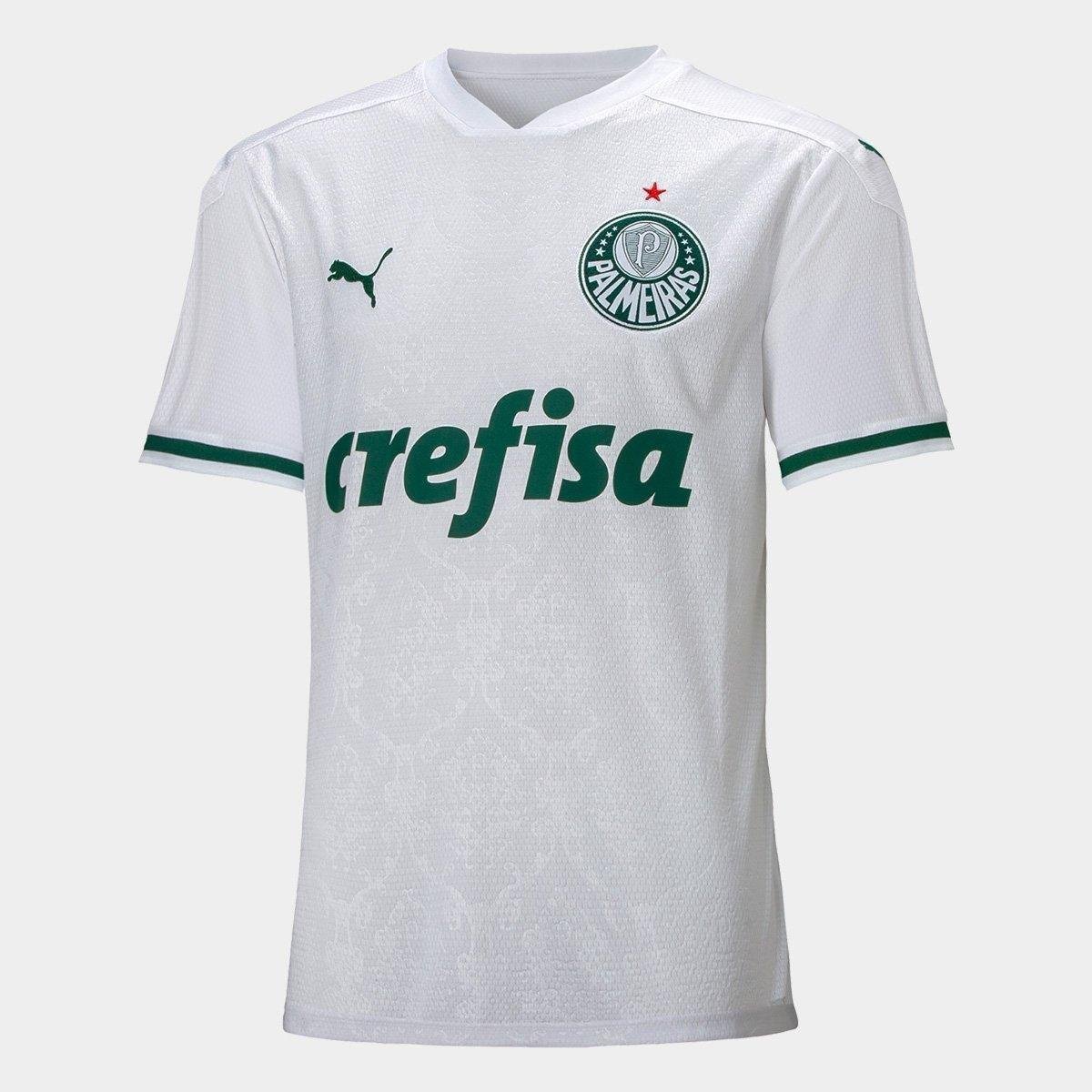 Camisa Palmeiras II 20/21 s/n° Torcedor Puma Masculina Branco Allianz Parque Shop Camisa Palmeiras II 20/21 s/n° Torcedor Puma Masculina Branco Allianz Parque Shop