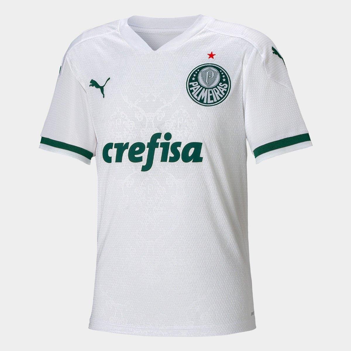 Camisa Palmeiras Juvenil II 20/21 s/n° Torcedor Puma Branco Allianz