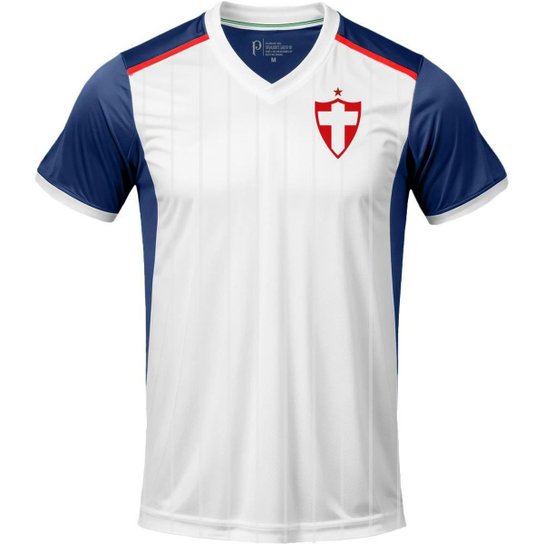 Camisa Palmeiras Retrô 1914 Cruz de Savóia Dry Branca Infantil Juvenil Masculina