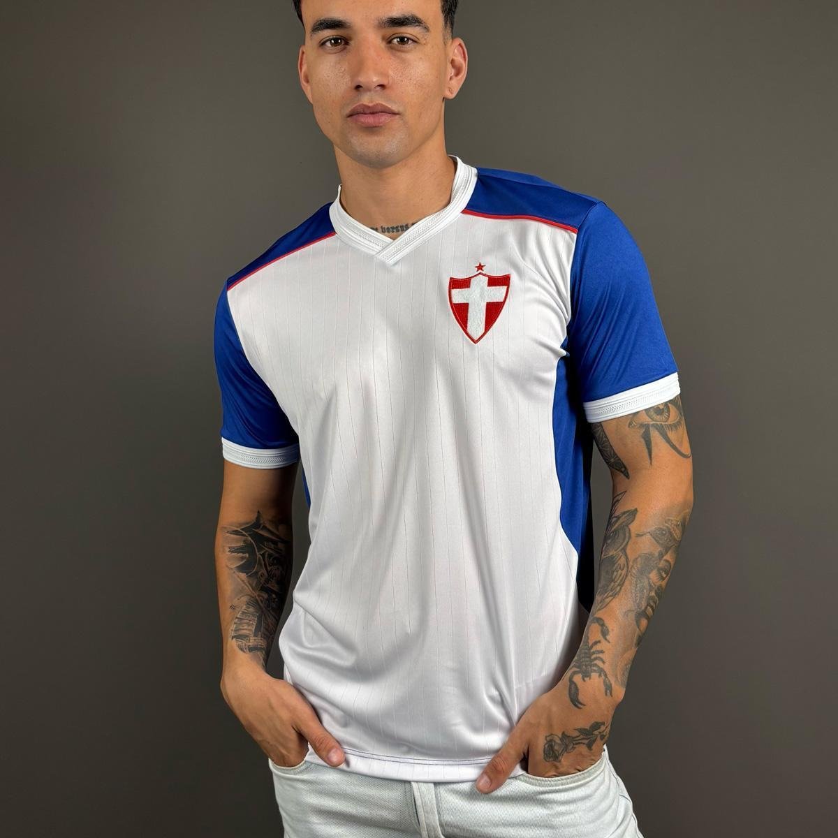 パルメイラス　80s ヴィンテージ Camisa Palmeiras Retrô 1914 Cruz de Savóia Dry Branca