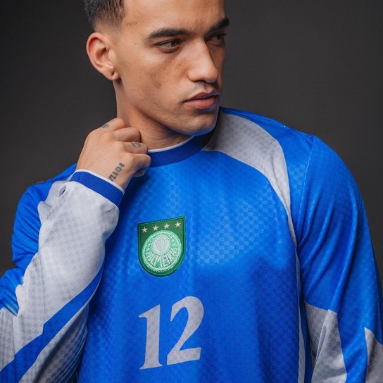 Camisa Palmeiras Retrô Marcos 1999 Manga Longa Masculina