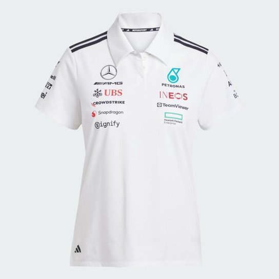 Camisa Polo Adidas Mercedes - AMG Petronas Fórmula 1 Team Feminina