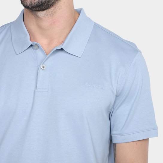 Camisa Polo Calvin Klein Interlock Liquid Touch Masculina