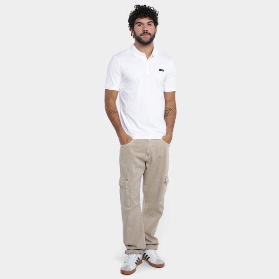 Camisa Polo Calvin Klein Slim Em Piquet Masculina