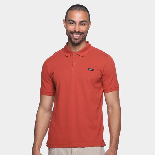 Camisa Polo Calvin Klein Slim Em Piquet Masculina
