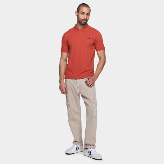 Camisa Polo Calvin Klein Slim Em Piquet Masculina