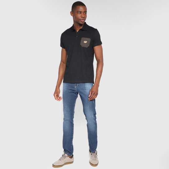 Camisa Polo Fatal Especial Orb com Bolso Masculina