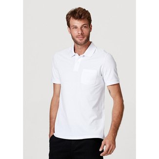 Camisa Polo Hering Básica Regular Com Bolso Frontal Masculina