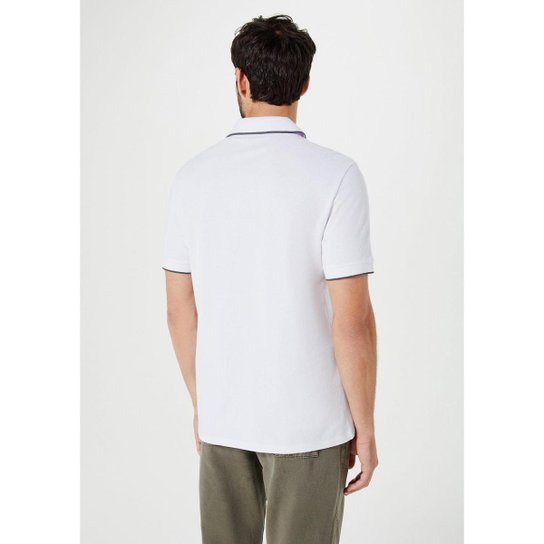 Camisa Polo Hering Básica Regular Em Piquet Com Bordado Masculina