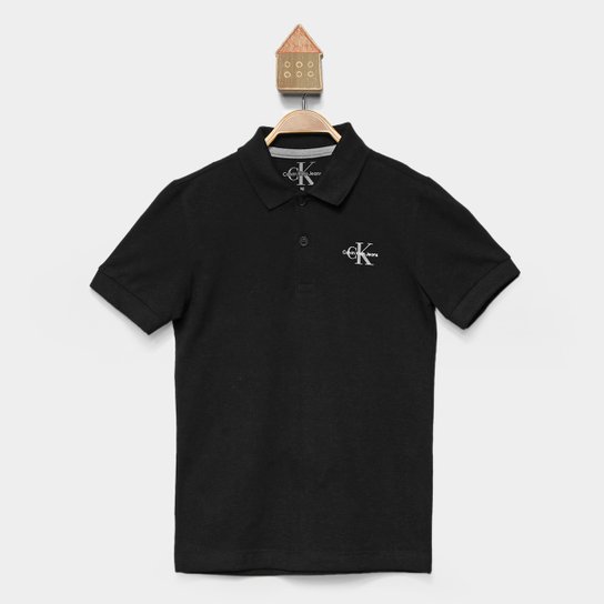 Camisa Polo Infantil Calvin Klein Manga Curta Menino