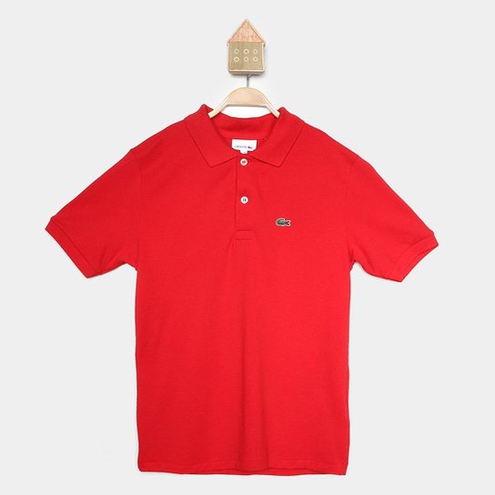 Camisa Polo Infantil Lacoste Manga Curta Masculina