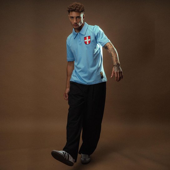 Camisa Polo Itália Retrô 1911 Masculina Collab Retrôgol x Mauro Beting