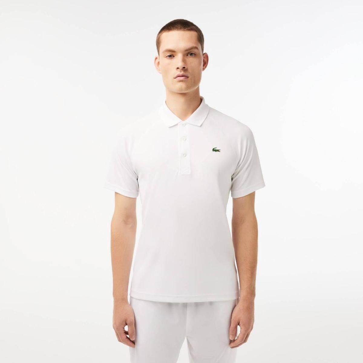 Camisa polo Lacoste monocromática resistente a rasgo respirável