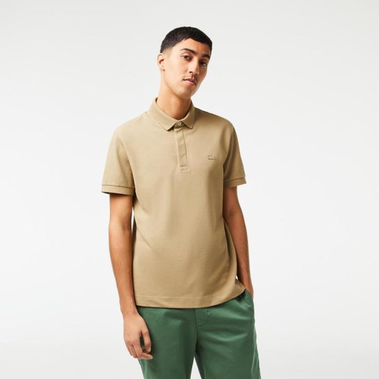 Camisa Polo Lacoste Regular Fit Paris Em Piqué Stretch Masculina