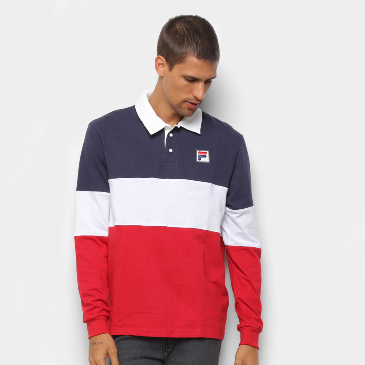 Camiseta polo manga longa clearance