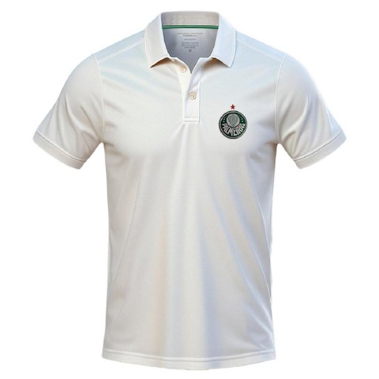 Camisa Polo Palmeiras Basic Branca Licenciada Betel