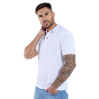 Camisa Polo Piquet Masculina Básica Manga Curta