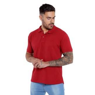 Camisa Polo Piquet Masculina Básica Manga Curta