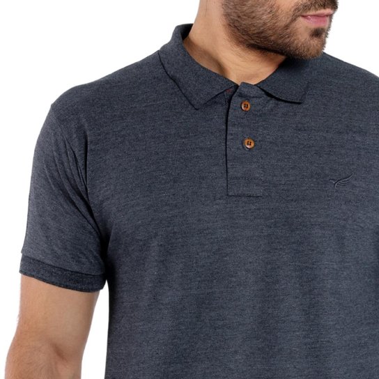 Camisa Polo Piquet Masculina Básica Manga Curta