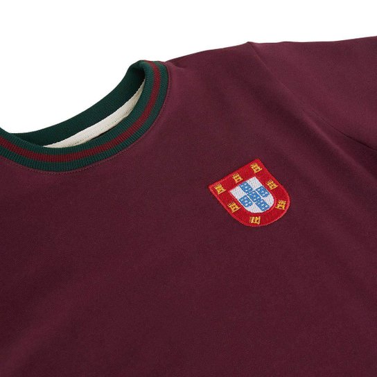Camisa Portugal Retrô Infantil Juvenil Unissex