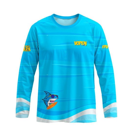 Camisa proteção Solar Intantil FPU50+ Surfing Shark