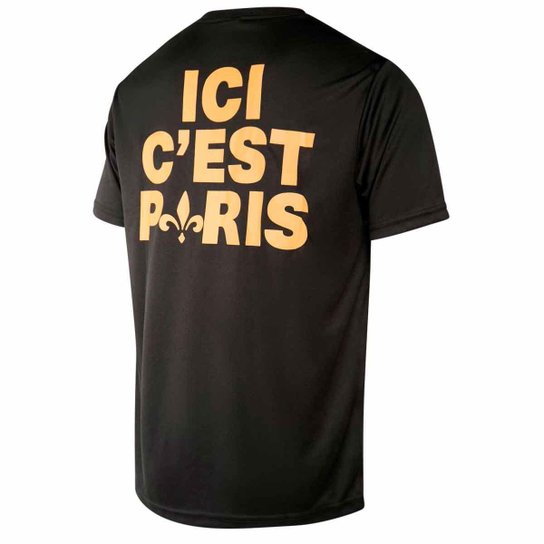 Camisa PSG Paris Saint Germain Logo Dourado Masculina