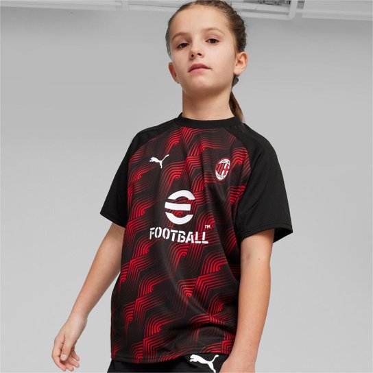 Camisa Puma Pré-Jogo AC Milan Infantil