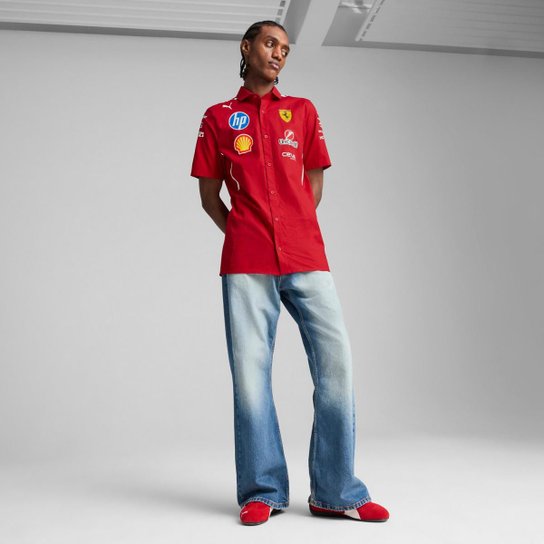 Camisa Puma Scuderia Ferrari 2025 Team Masculina