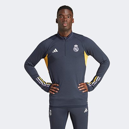 Camisa Real Madrid 23/24 Treino Adidas Manga Longa Masculina