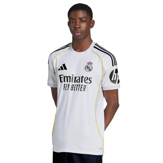 Camisa Real Madrid Home 25/26 s/n Torcedor Adidas Masculina