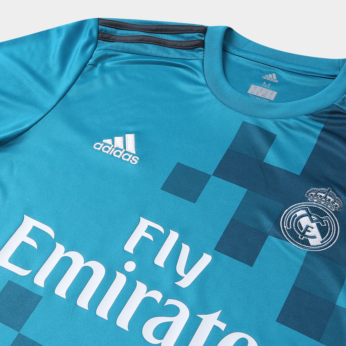 Camisa Real Madrid Third 17/18 s/nº Torcedor Adidas Masculina Azul Camisa Real Madrid Third 17/18 s/nº Torcedor Adidas Masculina Azul