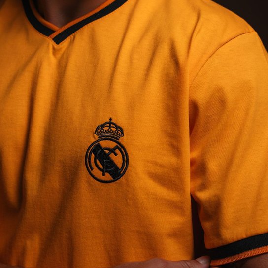 Camisa Real Madrid Torcedor Away Amarela Masculina