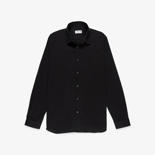 Camisa Slim Fit em Popeline Stretch Lacoste Masculina