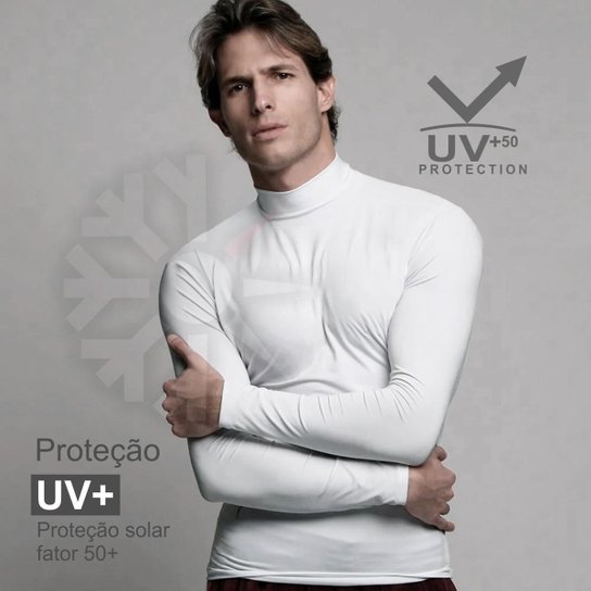 Camisa Térmica Manga Longa Gola Alta Segunda Pele MISTA Proteção UV