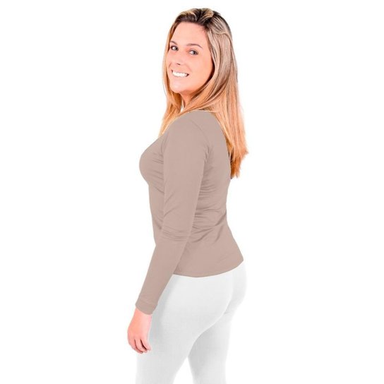 Camisa Térmica Segunda Pele RT Feminino Frio Intenso Viagens Neve Esportes Aventura