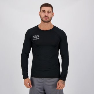 Camisa Umbro Diamond Basic Manga Longa Preta